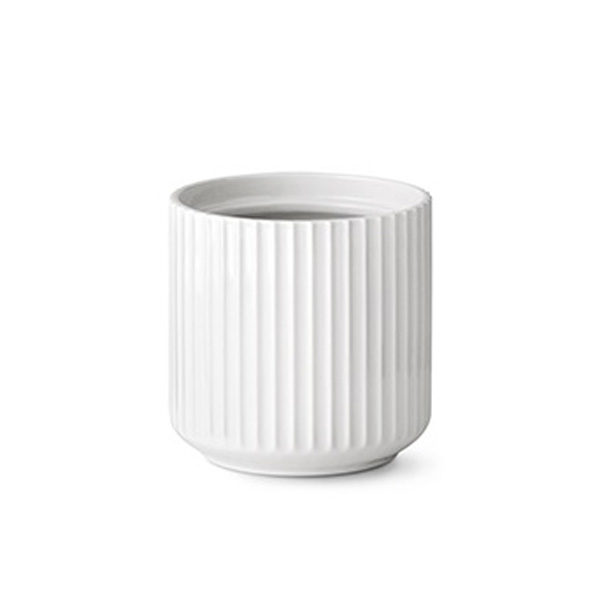 Lyngby Urtepotte i hvid porcelæn - 14 cm