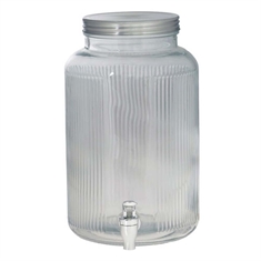 Glasdispenser med taphane og skruelåg - 6 liter