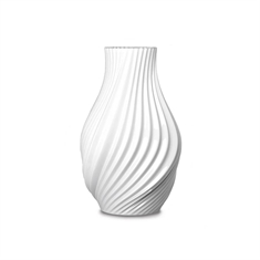  Lyngby Twist Vase H18 cm hvid porcelæn