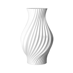 Lyngby Twist Vase H25 cm hvid porcelæn