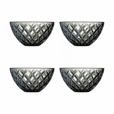 Lyngby Glas Sorrento Skål Ø12 cm. - 4 stk. Smoke