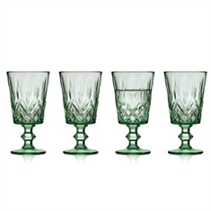 Lyngby Glas Sorrento Vinglas 29 cl. - 4 stk Grøn