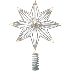 Sirius Chloe Topstjerne med lys - Sølv
