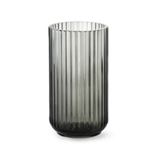 Lyngby Vase 20 cm -  Røgfarvet glas 