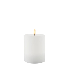 Sirius Sille Bloklys Ø10*12,5cm - Hvid - Genopladelig