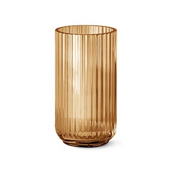 Billede af Lyngby Vase 20 cm - Amber glas