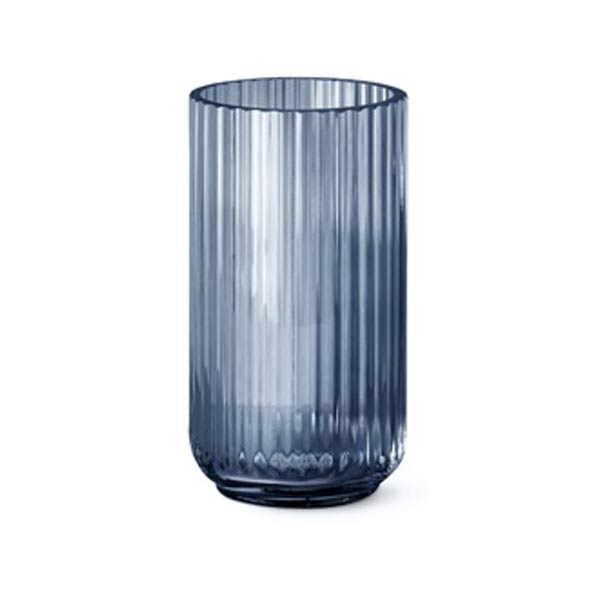 Billede af Lyngby Vase 20 cm - Blå glas