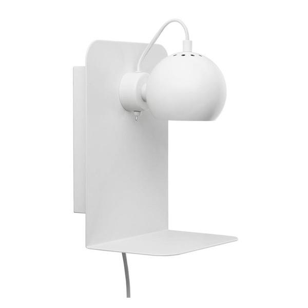 Billede af Frandsen Ball væglampe med USB (Mat hvid)