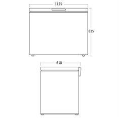 Scandomestic CF300WD Kummefryser - 299 liter