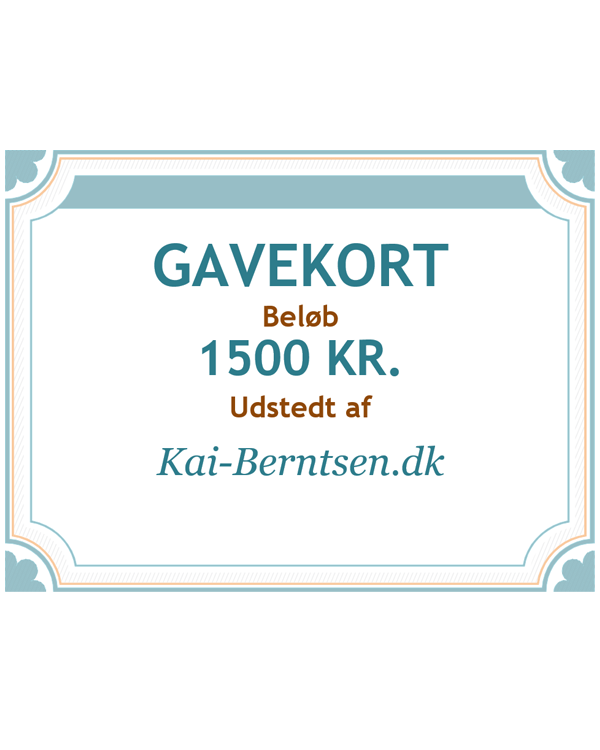 Gavekort på 1500 kr.