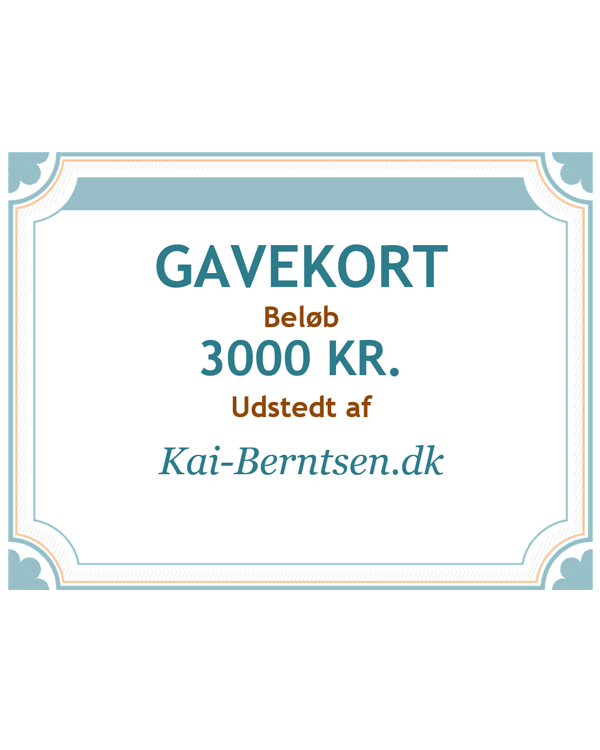 Gavekort på 3000 kr.