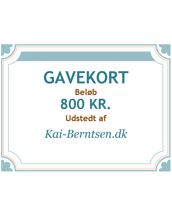 Gavekort på 800 kr.