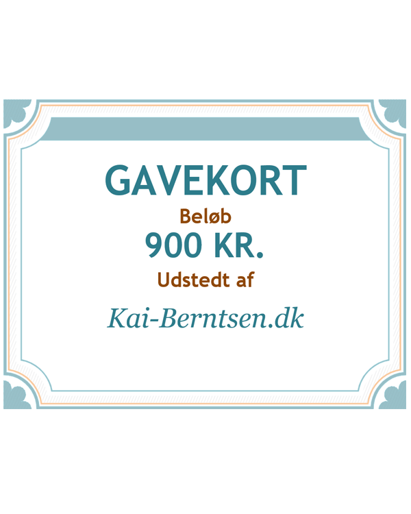 Gavekort på 900 kr.