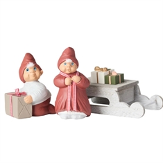 Klarborg Josefine & Oliver med slæde og gaver