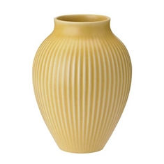 Knabstrup Vase - Ripple Yellow - 27 cm