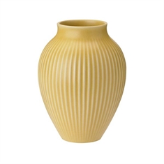Knabstrup Vase - Ripple Yellow - 20 cm