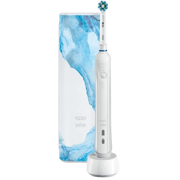 #2 - Oral B tandbørste Pro 750 Design Edition hvid med rejseetui