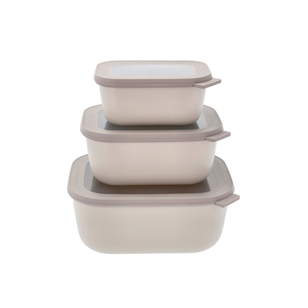 Mepal Cirqula Rektangulært høj skålesæt m/låg - 3 stk.