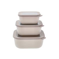 Mepal Cirqula Rektangulært høj skålesæt m/låg - 3 stk.