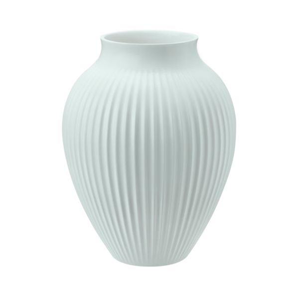 Knabstrup Vase - Ripple Mat Ice Blue - 20 cm.