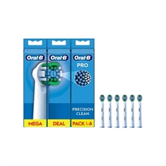 Oral B Precision Clean Tandbørstehoveder - 6 stk.