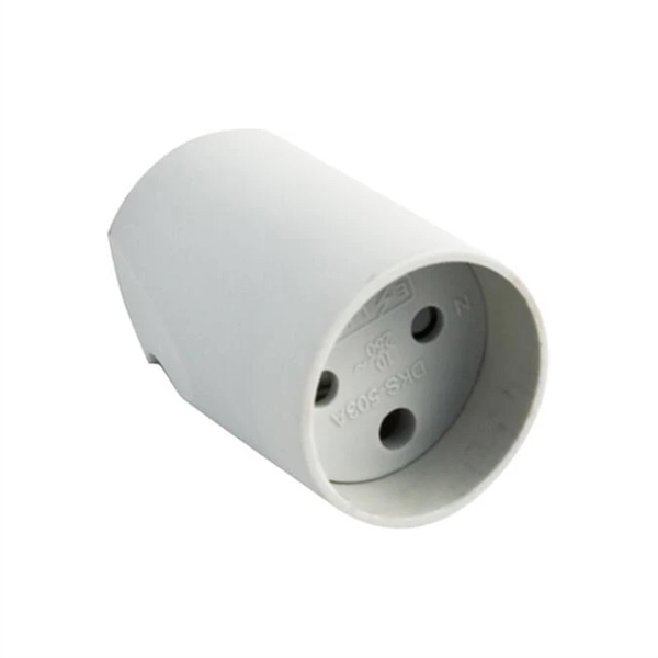 Forlængerled rund m/jord - Grå