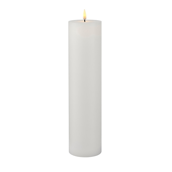 Sirius Sille Bloklys Ø7,5*30cm - Hvid - Genopladelig